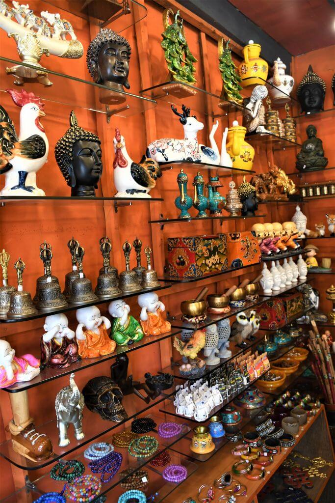 A souvenir shop in Paro town