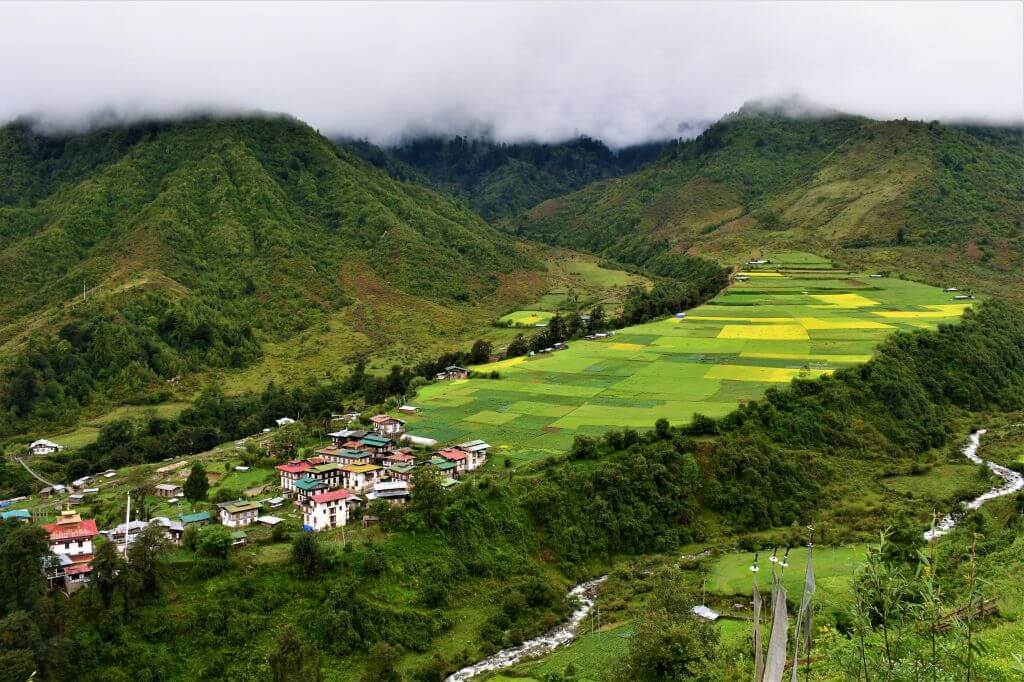 Rukubji Village in Wangduephodrang
