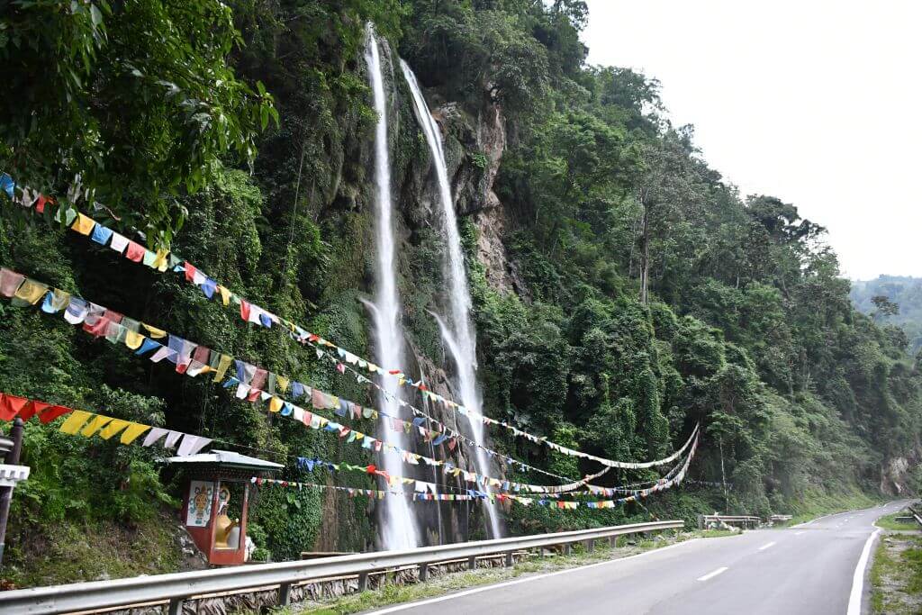 Twin waterfall on Pantang-Panbang road